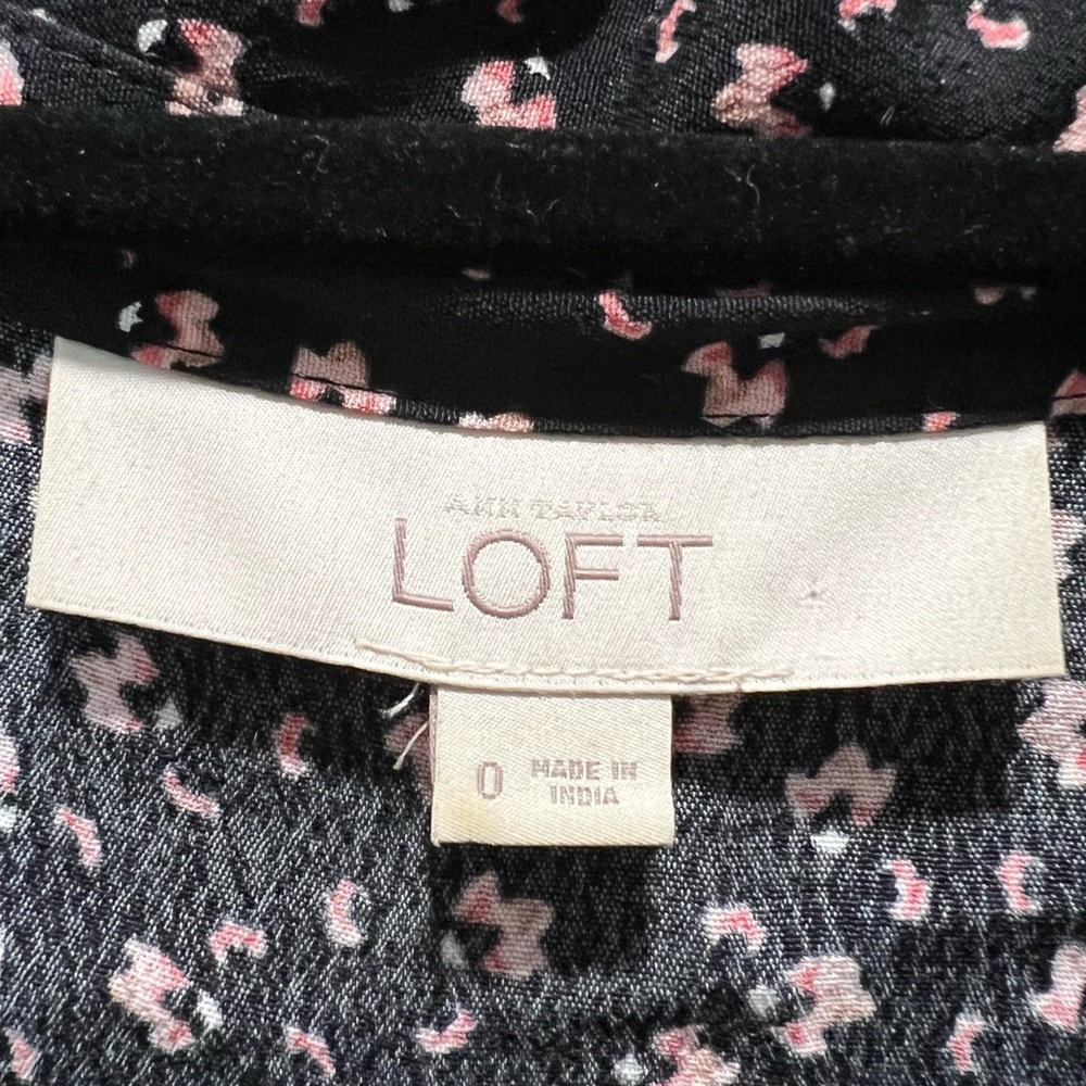 Loft Floral Patterned Button Down Cinched Waist C… - image 6